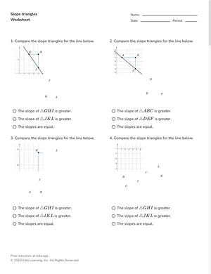 Slope triangles worksheet preview