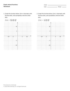 Graph rational functions worksheet preview