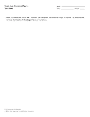 Create two-dimensional figures worksheet preview