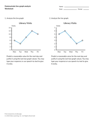 Communicate line-graph analysis worksheet preview