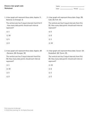 Choose a bar-graph scale worksheet preview