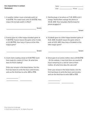 Use elapsed time in context worksheet preview
