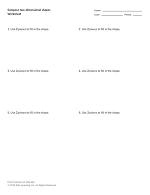 Compose two-dimensional shapes worksheet preview