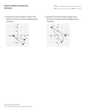 Find areas of shapes with coordinate planes worksheet preview