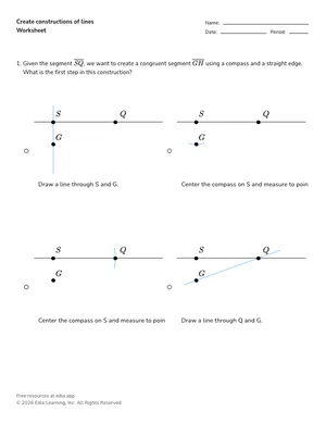 Create constructions of lines worksheet preview