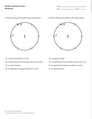 Identify construction types worksheet preview