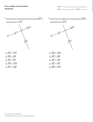 Prove validity of constructions worksheet preview