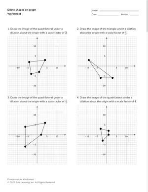 Dilate shapes worksheet preview