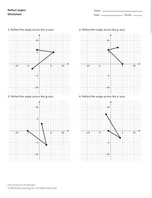 Reflect angles worksheet preview