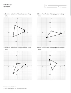 Reflect shapes worksheet preview