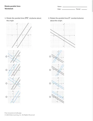 Rotate parallel lines worksheet preview