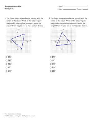 Determine rotational symmetry worksheet preview