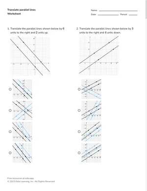 Translate parallel lines worksheet preview