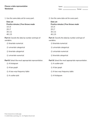 Choose a data representation worksheet preview