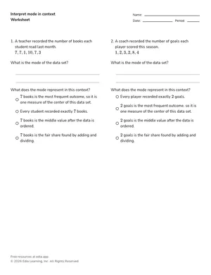 Interpret mode in context worksheet preview