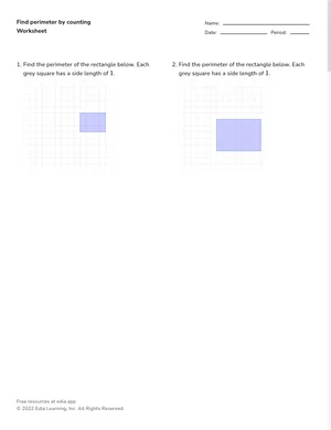Count perimeter on grids worksheet preview