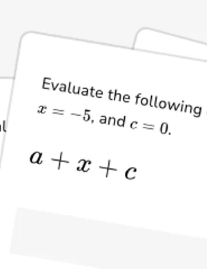 Evaluate expressions with multiple variables worksheet preview
