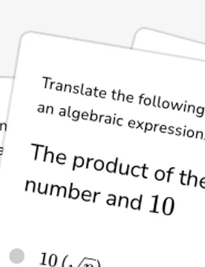 Translate verbal descriptions into algebraic expressions and functions worksheet preview