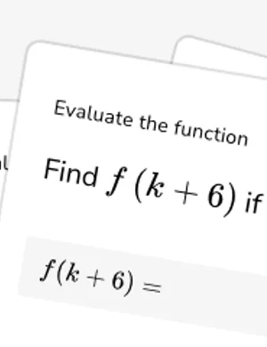 Evaluate functions with expression inputs worksheet preview