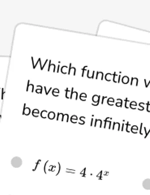 Compare exponential, linear, and polynomial growth worksheet preview