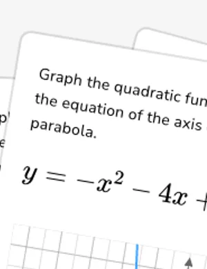 Graph quadratics and identify features worksheet preview