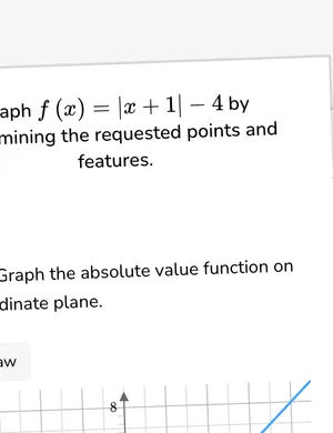 Graph absolute value functions and interpret features worksheet preview