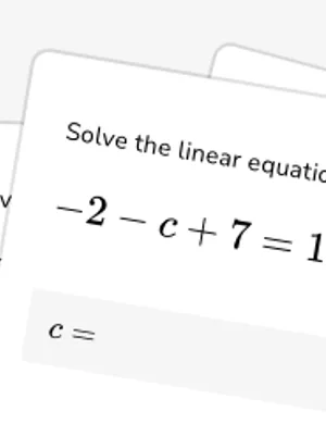 Solve multi-step linear equations with one variable on both sides (no distribution) worksheet preview