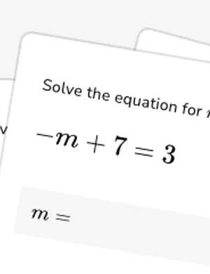 Solve two-step linear equations with one variable worksheet preview