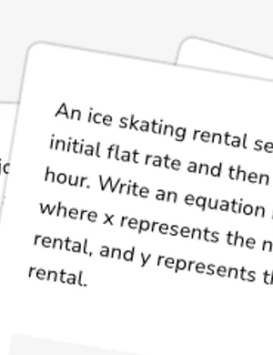Write linear models from contexts worksheet preview