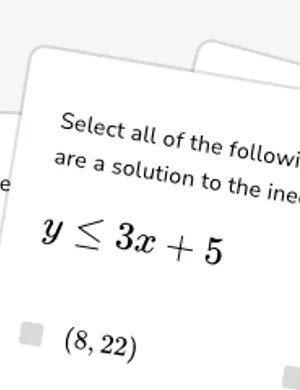 Identify algebraic and graphical one-variable inequality solutions worksheet preview