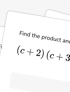 Multiply binomials with integer, fractional, and decimal coefficients worksheet preview