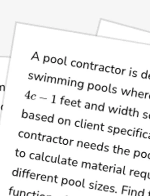 Apply polynomial multiplication and division in context worksheet preview