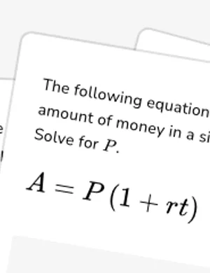 Isolating quantities worksheet preview