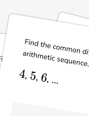 Model arithmetic sequences worksheet preview