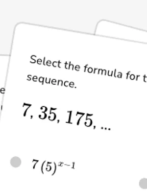 Choose a geometric sequence formula worksheet preview