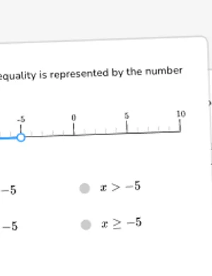 Identify inequalities from a number line worksheet preview