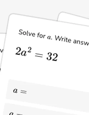 Solve quadratics with the square root property worksheet preview