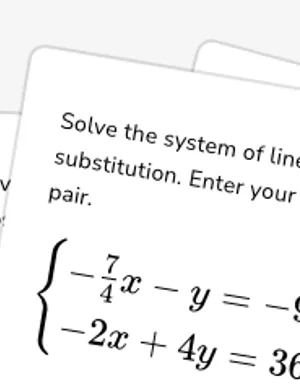 Solve systems by substitution worksheet preview