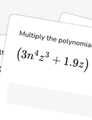 Multiply polynomials (decimal coefficients) worksheet preview
