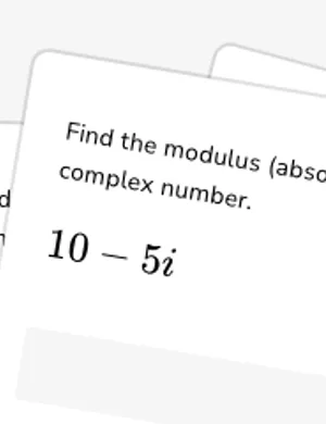 Find the modulus of a complex number worksheet preview