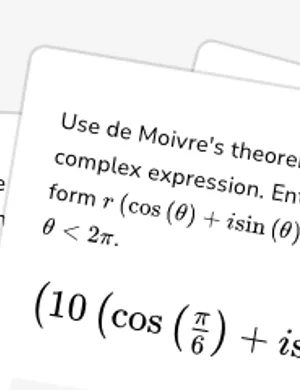 Raise complex number to a power worksheet preview