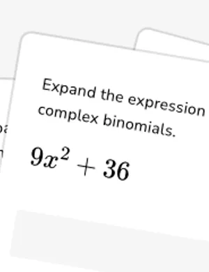 Use polynomial identities with complex numbers worksheet preview