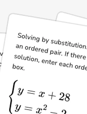 Systems of nonlinear equations worksheet preview