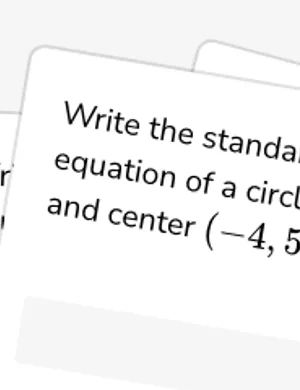 Write equations of circles worksheet preview