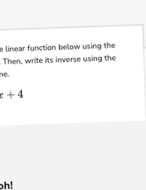 Graph function and its inverse from a graph worksheet preview