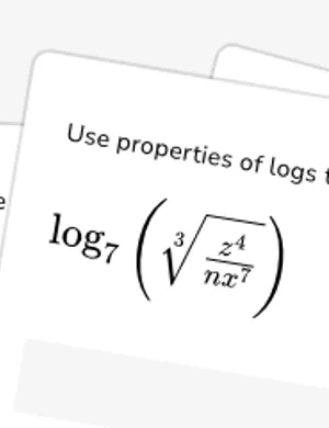 Combining properties of logs worksheet preview
