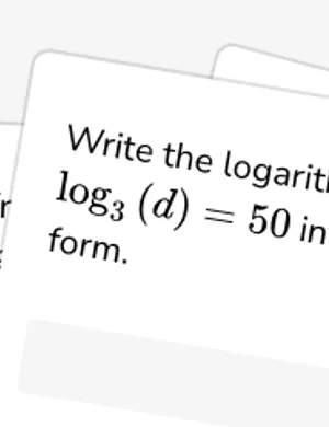 Convert between logarithmic and exponential functions worksheet preview