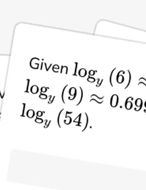 Evaluate logarithmic expressions given approximate values worksheet preview