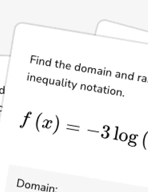 Find domain and range of logarithmic functions worksheet preview