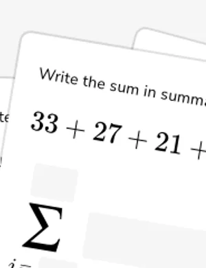 Summation notation and partial sum worksheet preview